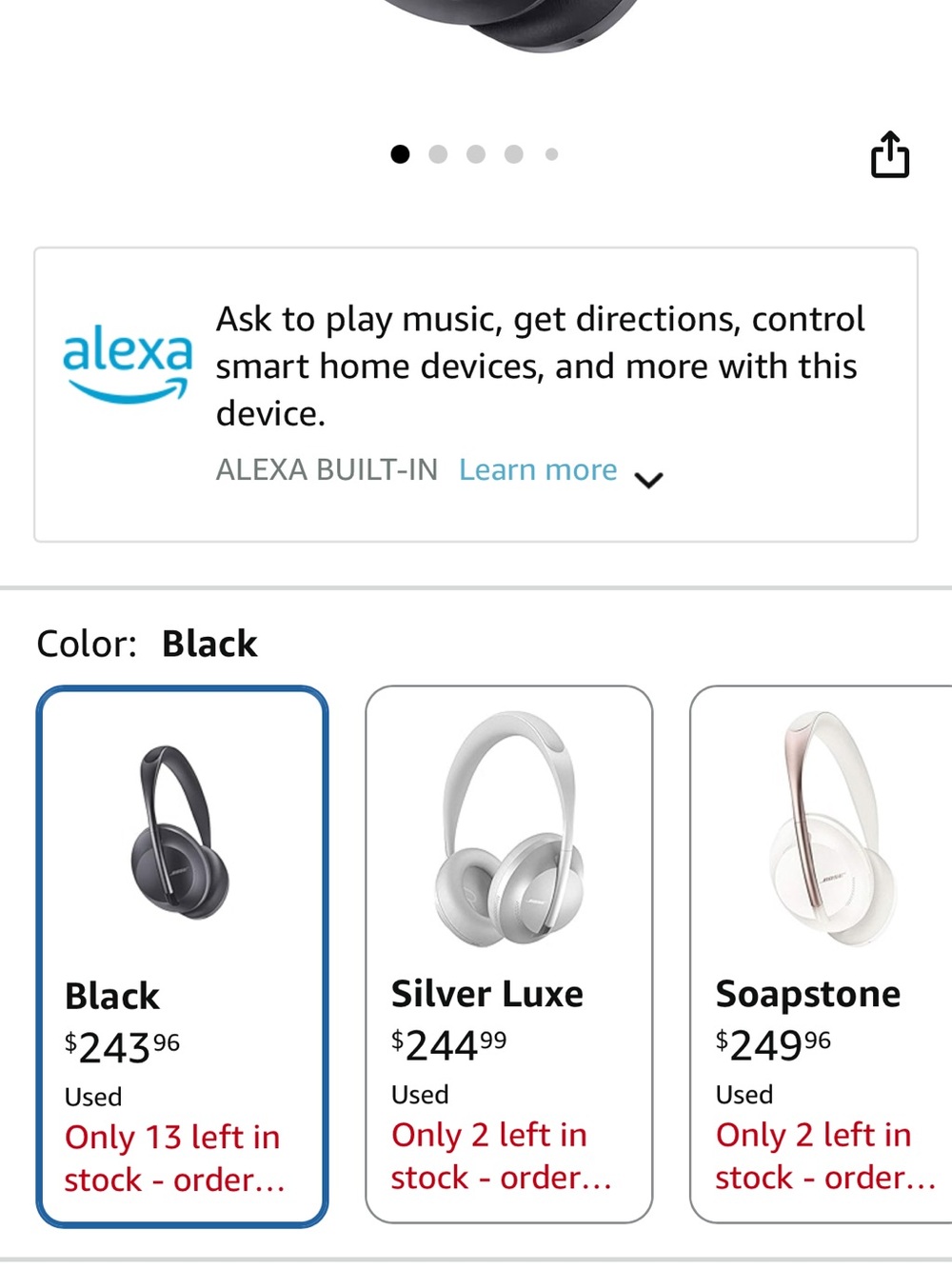 Bose Over-Ear Wireless Headphones — Like New With Carrying Case - Picture 6 of 6